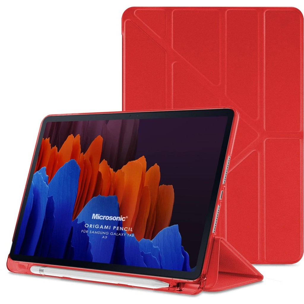 Microsonic Samsung Galaxy Tab A11 Kılıf Origami Pencil Kırmızı Tablet Kılıfı Fiyatı