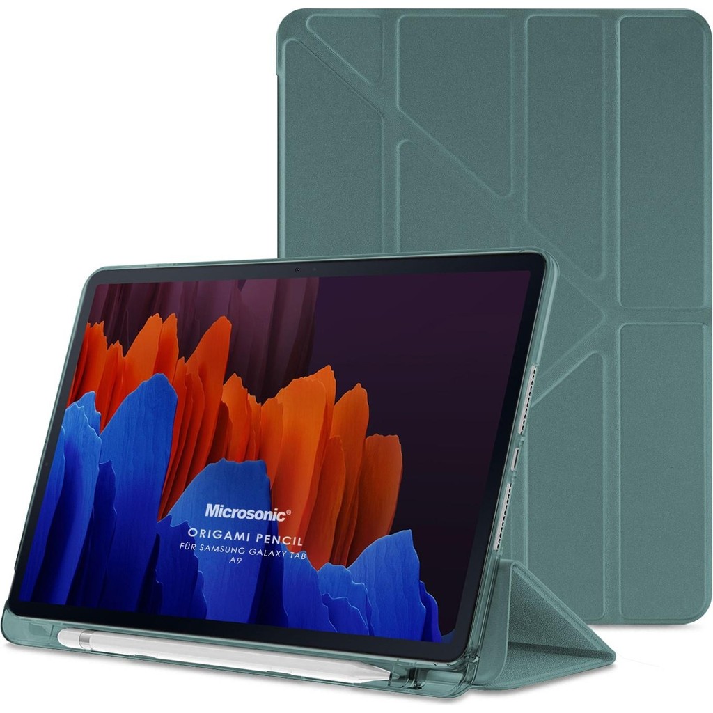 Microsonic Samsung Galaxy Tab A11 Kılıf Origami Pencil Koyu Yeşil Tablet Kılıfı Fiyatı