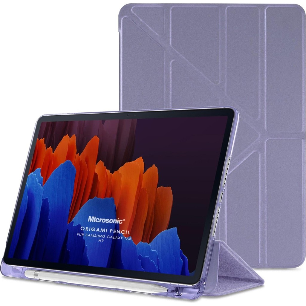 Microsonic Samsung Galaxy Tab A11 Kılıf Origami Pencil Lila Tablet Kılıfı Fiyatı