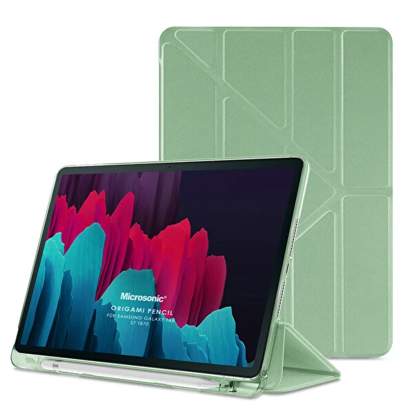 Microsonic Samsung Galaxy Tab S7 T870 Kılıf Origami Pencil Açık Yeşil Tablet Kılıfı Fiyatı
