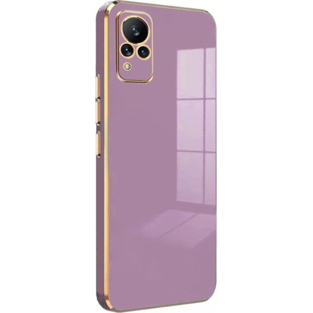 Microsonic Vivo V21 Kılıf Olive Plated Lila Cep Telefonu Kılıfı Fiyatı