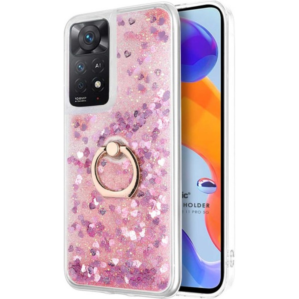 Microsonic Xiaomi Redmi Note 11 Pro 5g Kılıf Glitter Liquid Holder Pembe Cep Telefonu Kılıfı Fiyatı