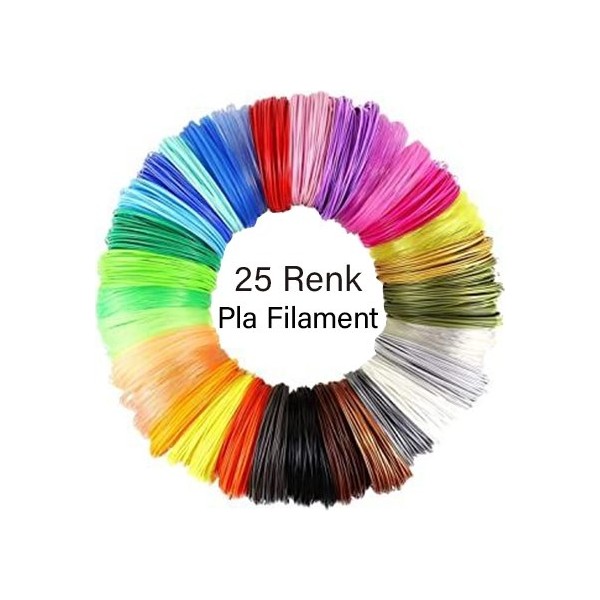 microZey Korob 3D Kalem Yazıcı Için 25 Renk 125 Metre (25 x 5 Metre) Pla Filament - Renkli Kalem & Yazı Gereçleri Fiyatı