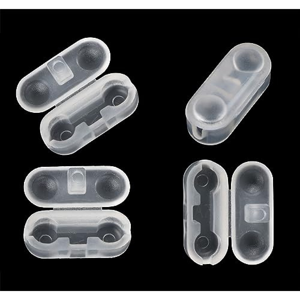 MIDELONG Chain Connectors, Clear Plastic Roller Shade Bead Chain Connector Replacement Vertical Roman Roller Blind Ball Chain Cord Connector Clips, Pack of 20