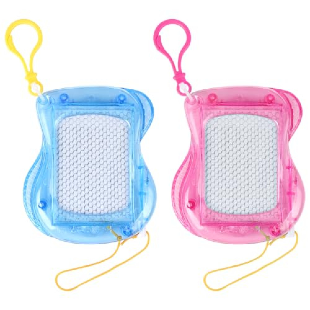 MIDELONG Mini Drawing Board, Backpack Keychain Clip Drawing Boards, Erasable Doodle Board Sketch Writing Pad for Birthday Party Supply, Pack of 2