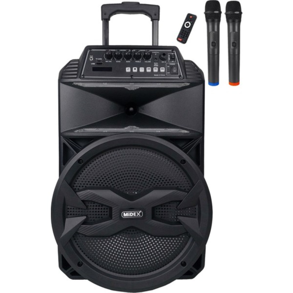 Midex 500 Watt Ekholu Kablosuz Mikrofonlu Şarjlı Mevlüt Anfisi Bluetoth Usb (MXR-500) Stüdyo ve Sahne Ekipmanları Fiyatı