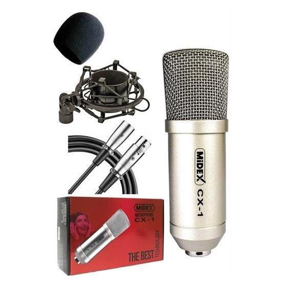 Midex CX1 Profesyonel Condenser Stüdyo Ses Kayıt Mikrofon Seti