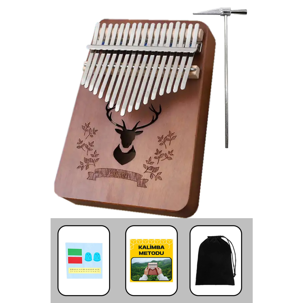Midex Klx-880 Full Ağaç 17 Tuşlu Ağaç Kalimba (METOD ÇANTA ÇEKİÇ FULL SET) Vurmalı Çalgılar Fiyatı