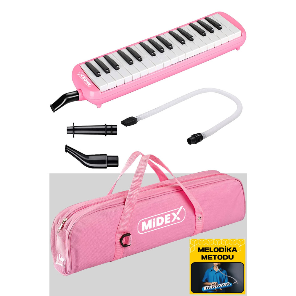 Midex Ml-32pk Pembe Melodika Seti 32 Tuşlu Metod Hediye (TUŞLARDA NOTA YAZMAKTADIR) Oyuncak Müzik Aletleri Fiyatı