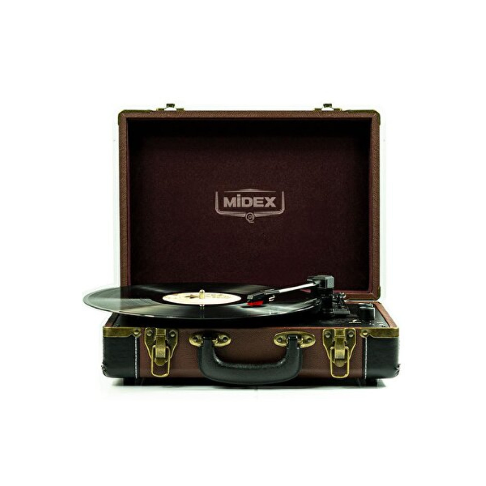 Midex Mtx101Bn Nostaljik Retro Şarjlı Bluetooth Aux Hoparlörlü 3 Devir İğne Dahil Plak Çalar Pikap Pikap & Aksesuarları Fiyatı