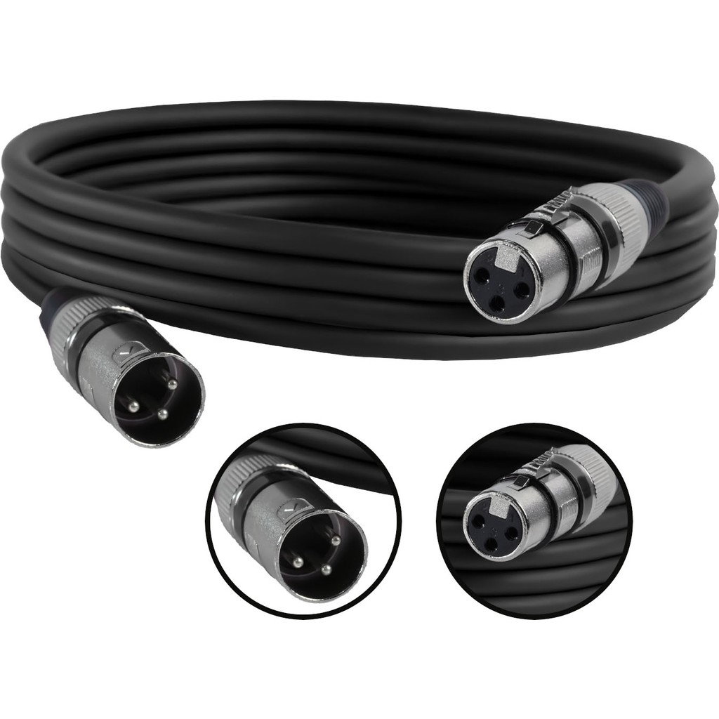 Midex MXL-3M-BK Kaliteli XLR TO XLR 3 mt. Mikrofon Kablosu - Siyah Diğer Fiyatı