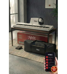 Midex PLX-80WH-H Taşınabilir Katlanır Dijital Piyano Tuş Hassasiyetli 88 Tuş BT (Sustain Kulaklık Çanta Metod) Dijital Piyanolar Fiyatı