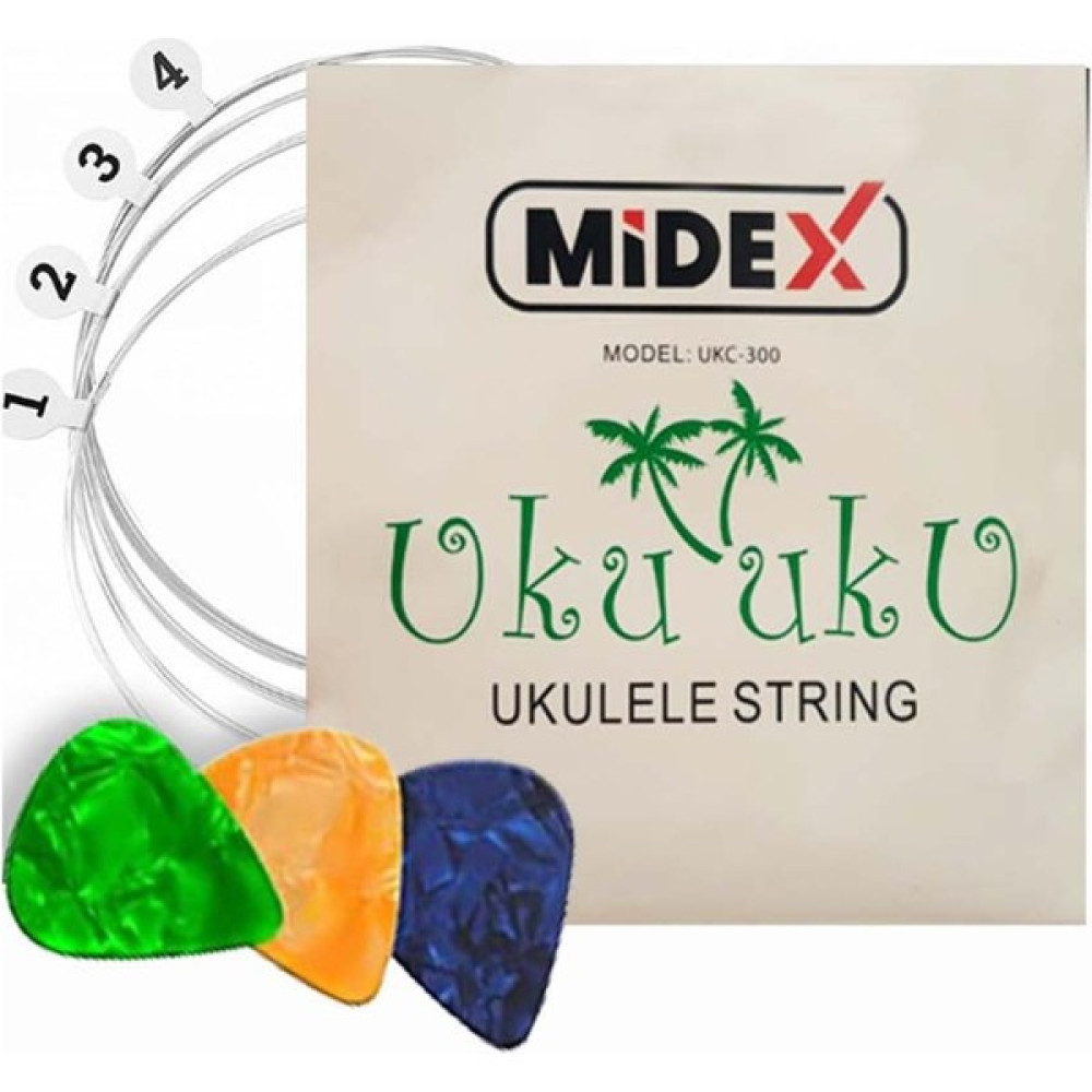 Midex UKC-300 Ukulele Teli 1 Takım (Pena Hediye) Telli Çalgılar Fiyatı