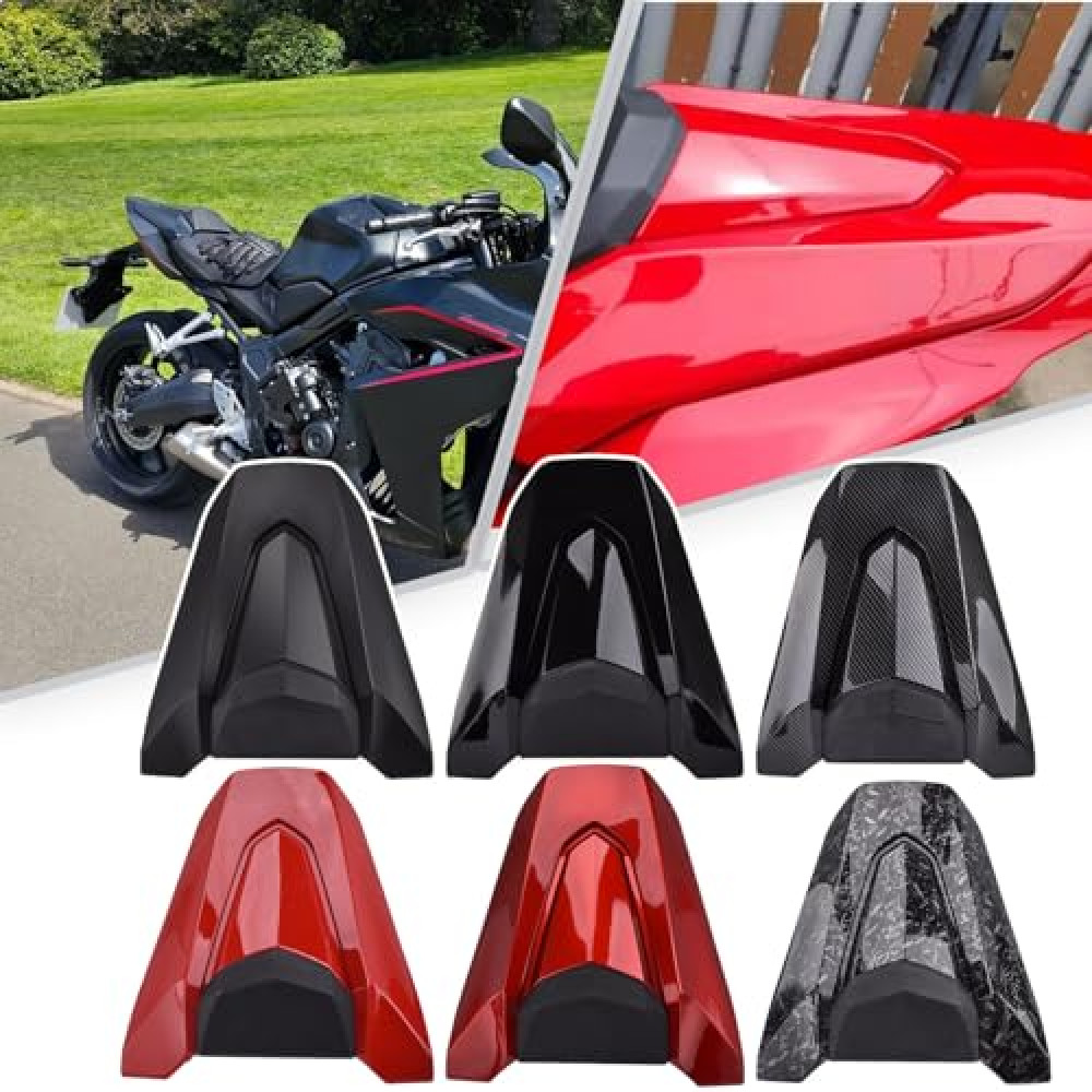 Midimttop Mototcycle Passenger Pillion Rear Seat Cover Solo Fairing Cowl compatible for HO&N&DA CB650R CBR650R CB 650R CBR 650 R Accessories 2024 (Red)