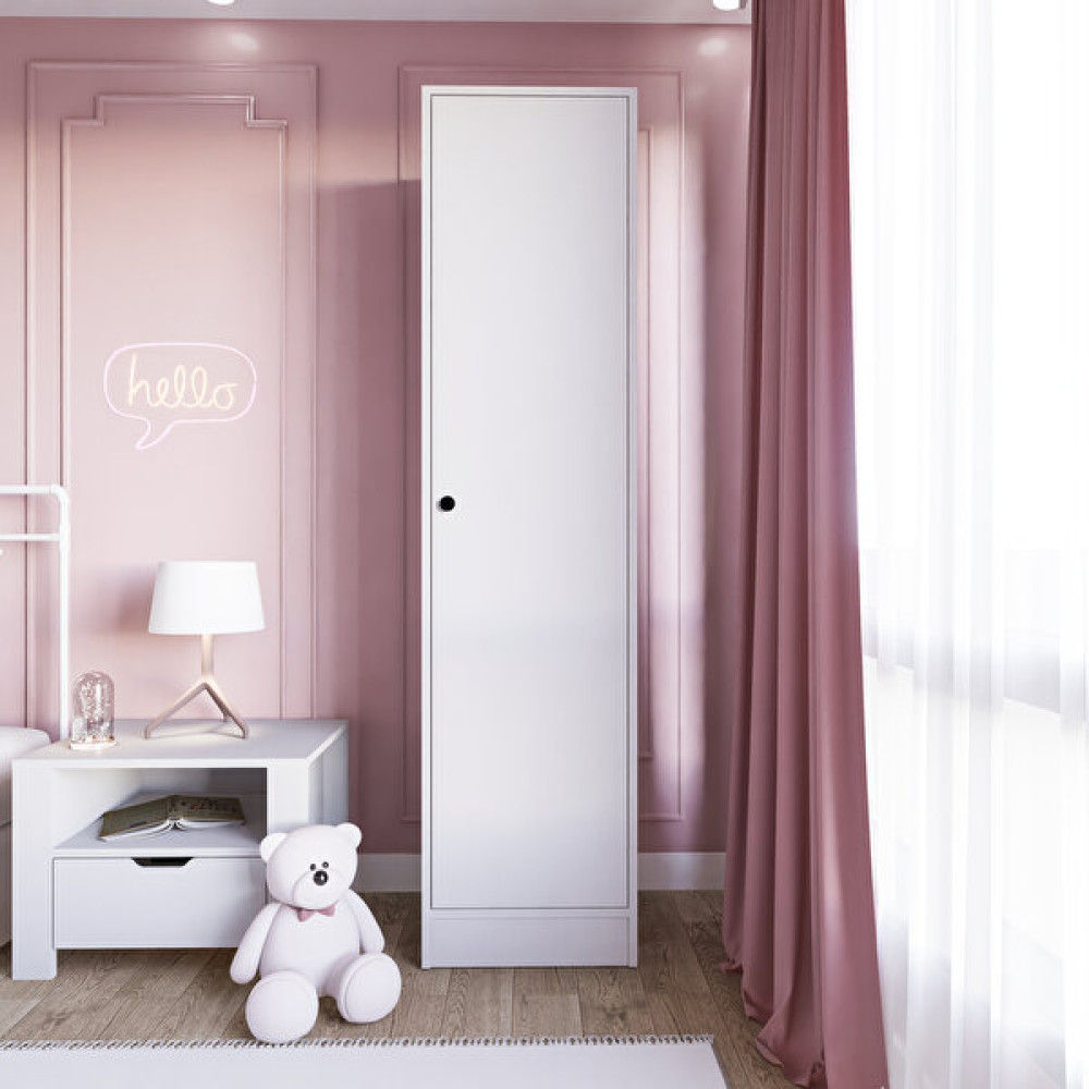 Midoser Modüler Mobilya Daisy 45 cm Beyaz Tek Kapılı Elbise Dolabı - Gardırop Gardrop & Dolap Fiyatı