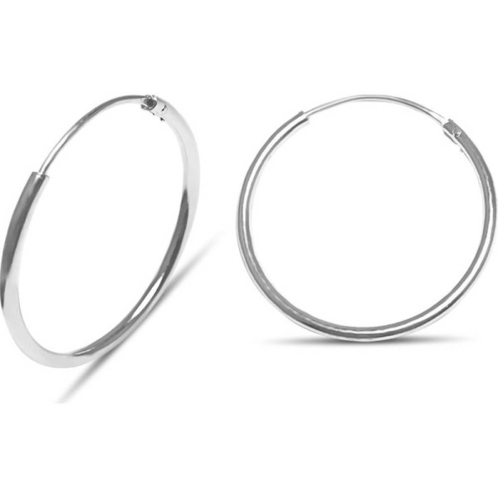 Midyat Nurtaş Gümüş Halka Model Kadın Gümüş Küpe 21 mm (Xxl) Gümüş Küpe Fiyatı