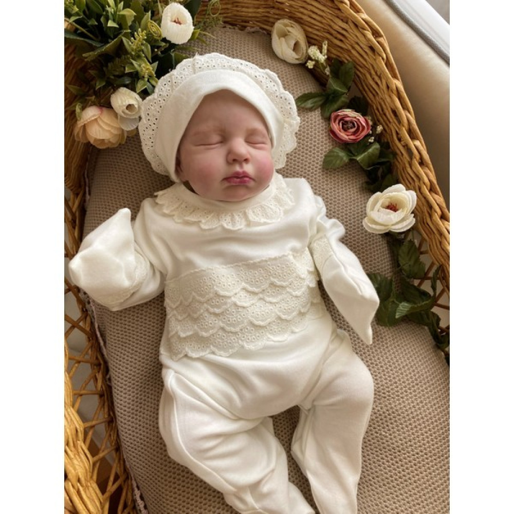 Miel Baby Sade Fistolu Yenidoğan Tulum ve Şapkası Bebek Hastane Çıkışı Fiyatı