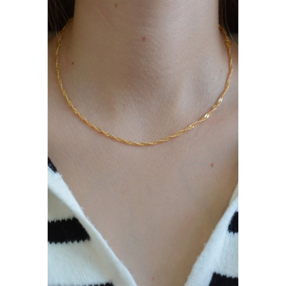 Miel Kadın Ince Burgu Kolye - Gold - 35 cm Bijuteri Kolye Fiyatı