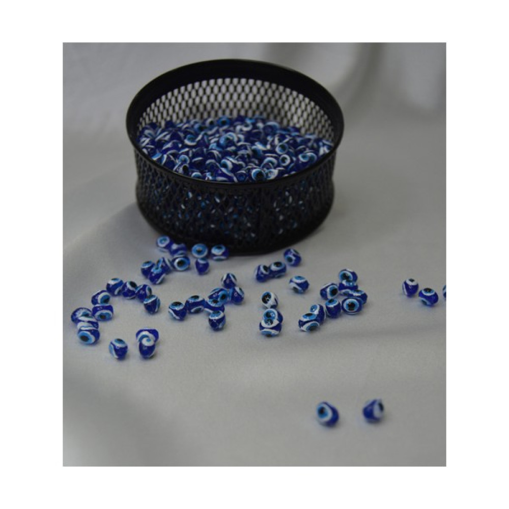 Miel Küçük Delikli Mavi Plastik Nazar Boncuk 20 gr 5 mm Plastik Oval Nazarlık 5 mm 183 Adet - 10 Oyun & Hobi Fiyatı
