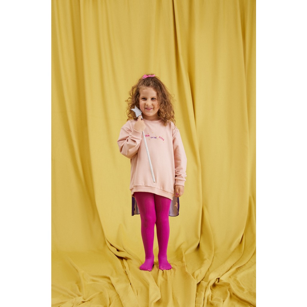 Miela Kids Kız Çocuk Pelerin Detaylı Somon Sweatshirt %95 Pamuk ile Rahat Kullanım Giyim & İç Giyim Fiyatı