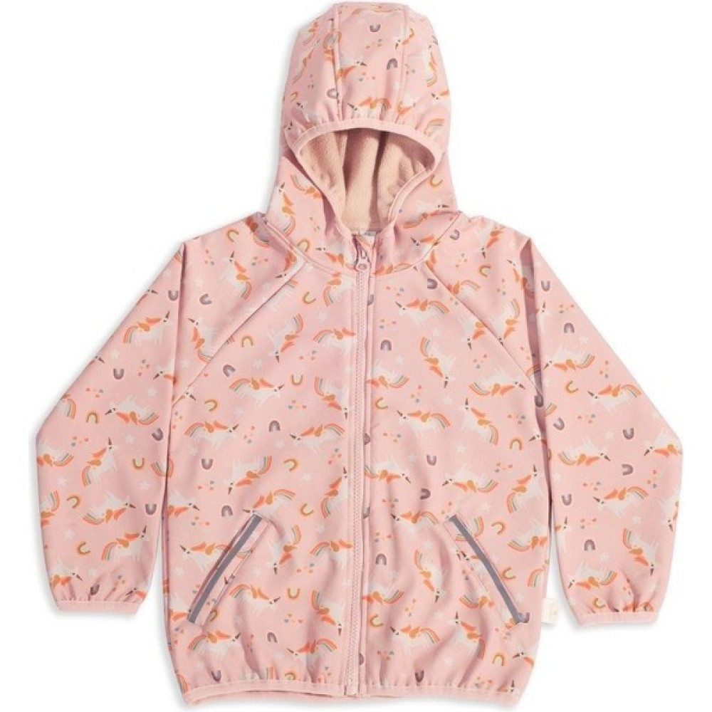 Miela Kids Su Tutmaz Softshell Desenli Ceket - Rainbow Unicorn Bebek Yağmurluk Fiyatı