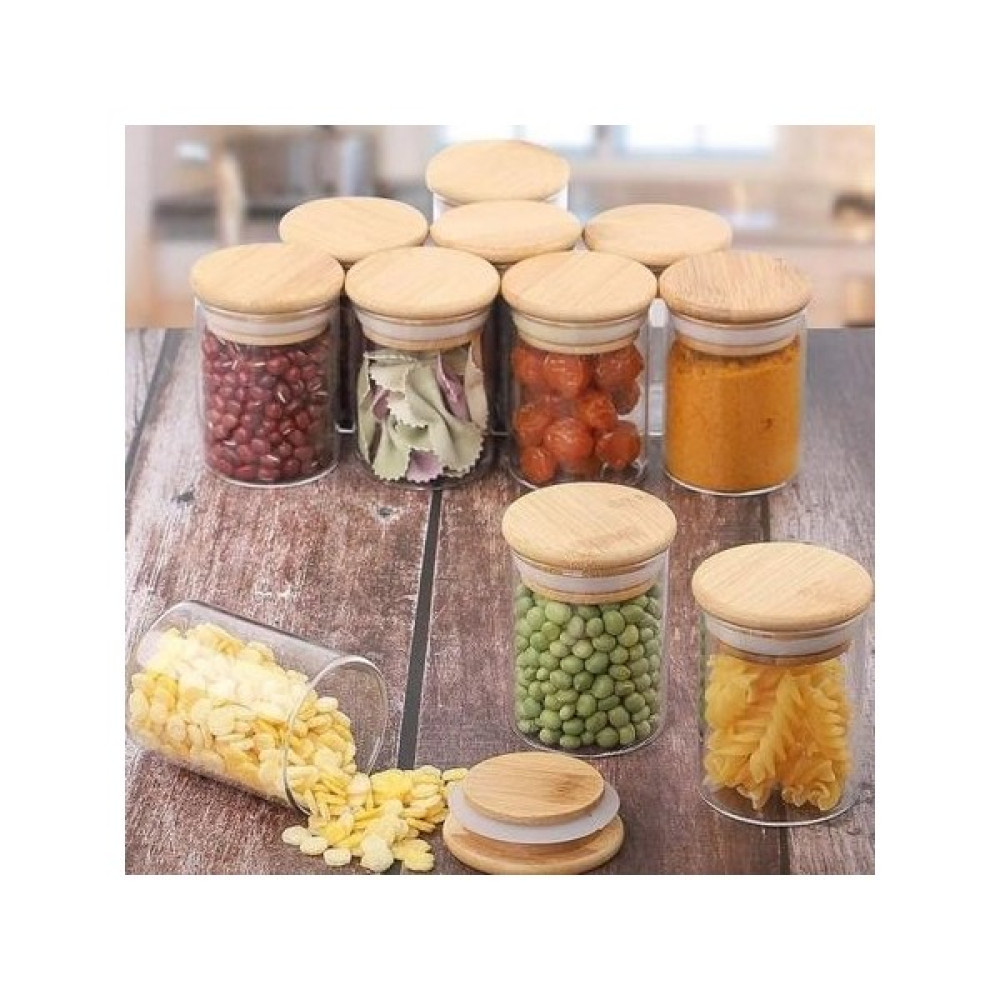 Mien 6 Lı Bambu Kapaklı Cam Baharatlık Seti 300 ml Baharat Setleri & Baharatlıklar Fiyatı