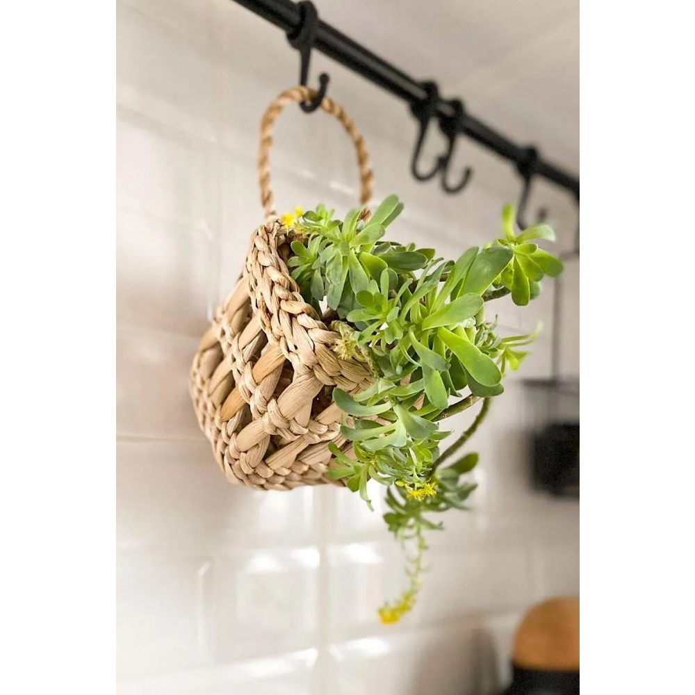 MİEN HOME Dekoratif Çok Amaçlı Doğal El Yapımı Hasır Saksı Sepet / 10x10cm Saksı ve Aksesuarları Fiyatı