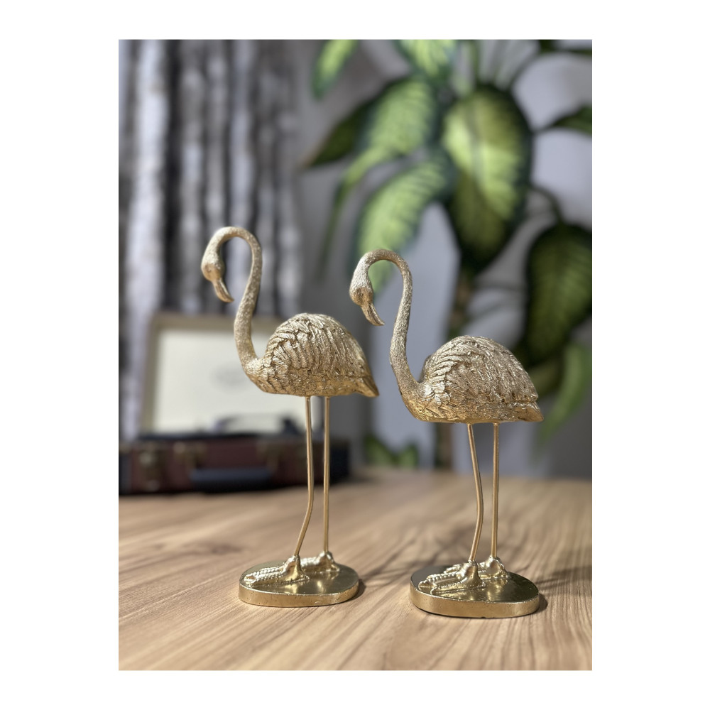 migasan 2li Şık Dekoratif Flamingo Gold Renk Dekor Obje Dekorasyon Obje Fiyatı