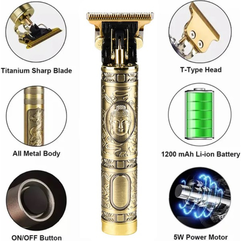 Mighty Vintage T9 Metal Şarjlı Profesyonel Saç Ense Sakal Çizim Lazer Epilasyon Tıraş Makinesi Erkek Tıraş Ürünleri Fiyatı