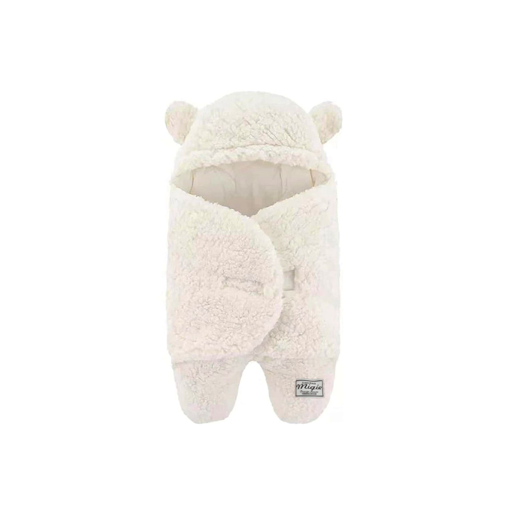 migie 4-7 Ay Bebek Dış Kundak Uyku Tulumu Kıvırcık Wellsoft Peluş Kırık Beyaz Bebek Battaniyesi Fiyatı