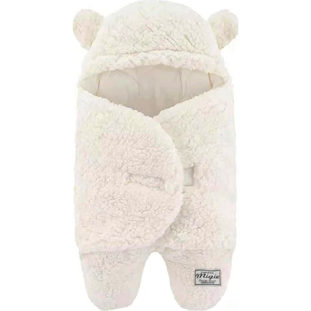 Migie Bebek Dış Kundak Uyku Tulumu Battaniye Kıvırcık Peluş Beyaz Bebek Kundağı Fiyatı
