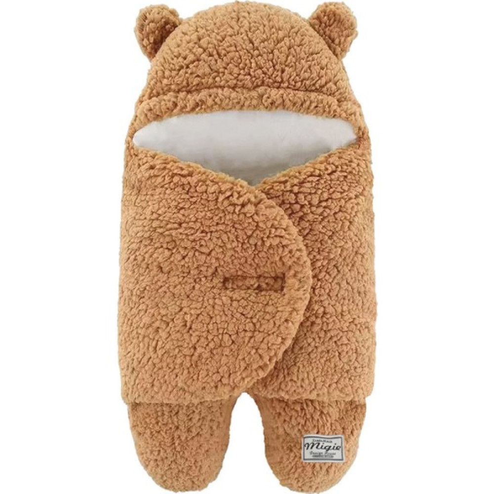 Migie Bebek Dış Kundak Uyku Tulumu Battaniye Kıvırcık Peluş Kapuçino Bebek Kundağı Fiyatı
