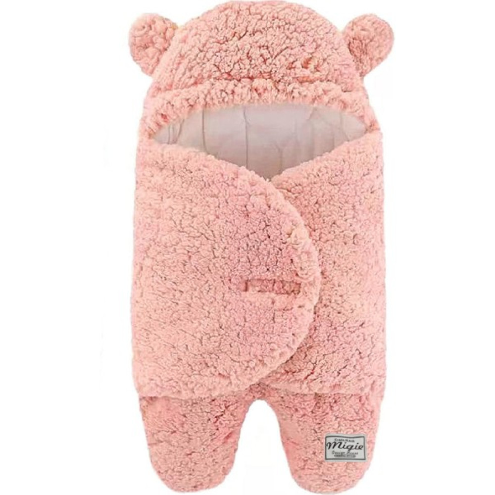 Migie Bebek Dış Kundak Uyku Tulumu Battaniye Kıvırcık Peluş Pembe Bebek Kundağı Fiyatı
