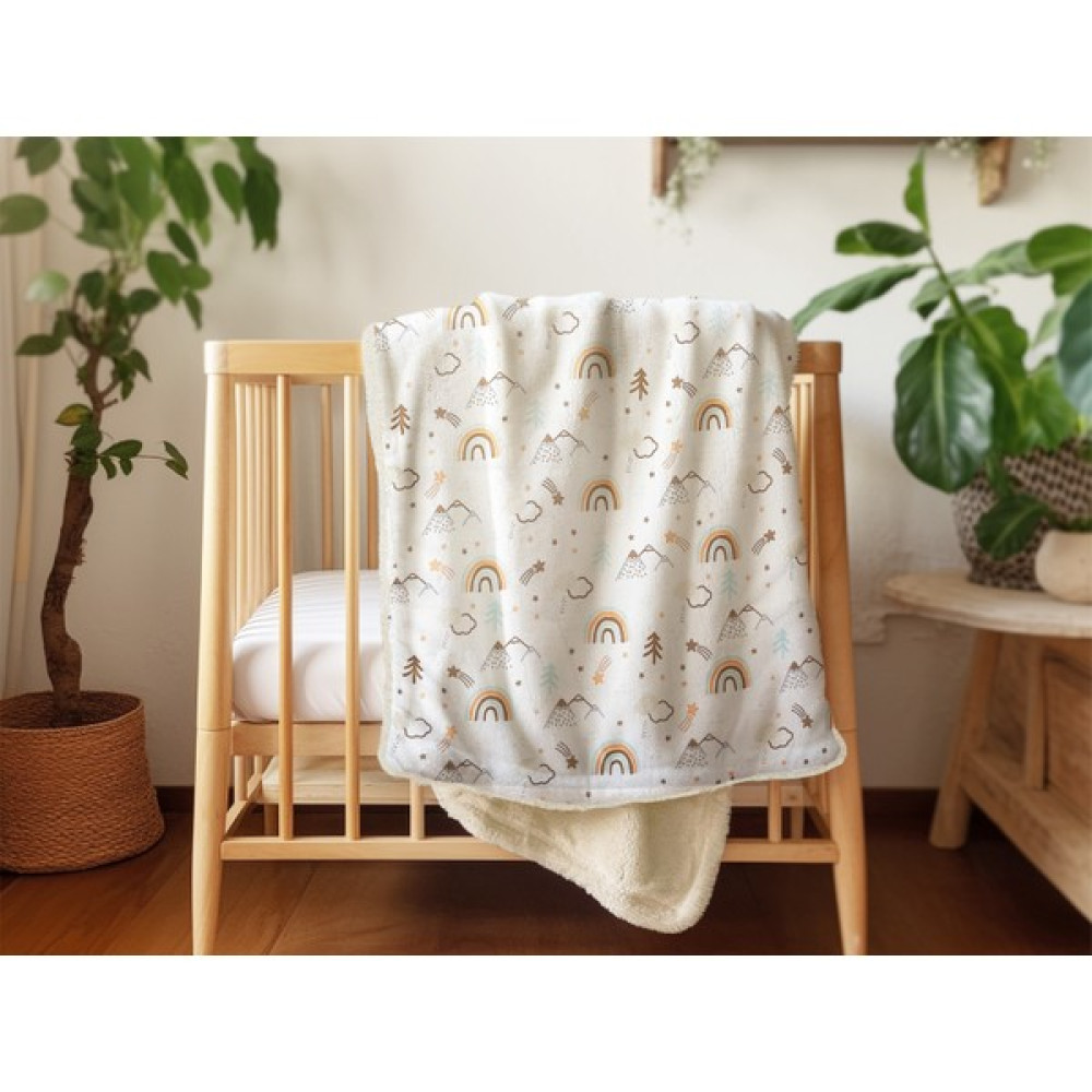 Migie Gökkuşağı Wellsoft Peluş Bebek Battaniyesi/yorganı 100X80CM Bebek Battaniyesi Fiyatı