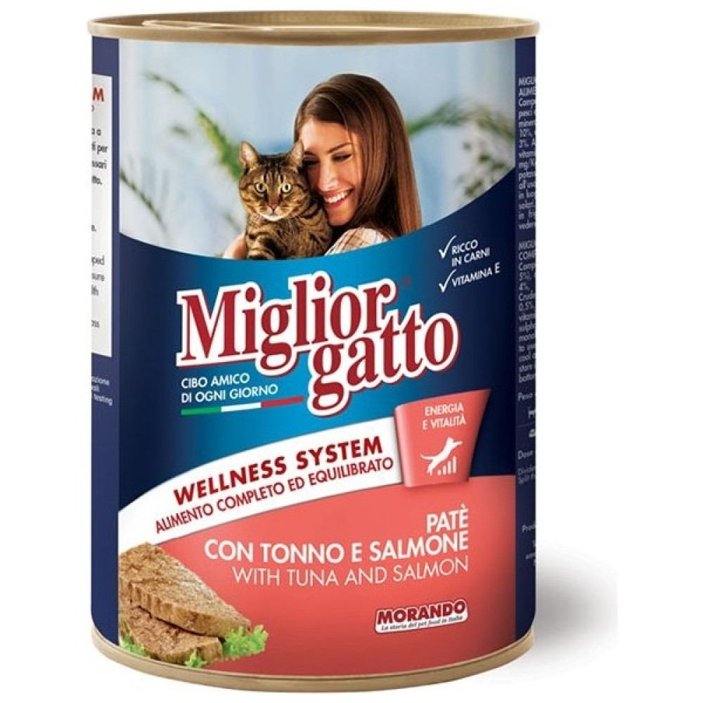 Miglior Somonlu ve Ton Balıklı Pate Yetişkin Kedi Konservesi 405 gr Evcil Hayvan Ürünleri Fiyatı