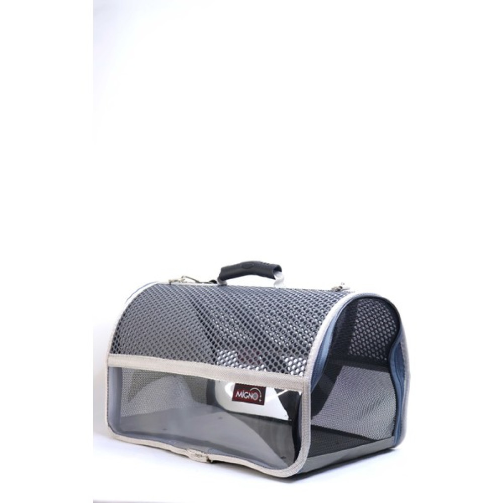 Migno Flybag Voyager Fileli-Şeffaf Model Kedi Köpek Taşıma Çantaları - Gri - 46 x 30 x 27 cm Evcil Hayvan Ürünleri Fiyatı