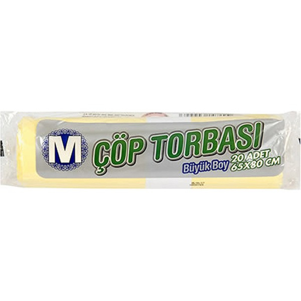 Migros Ekonomik Çöp Torbası Büyük Boy 20 Adet - 65 x 80 cm Çöp Poşetleri Fiyatı