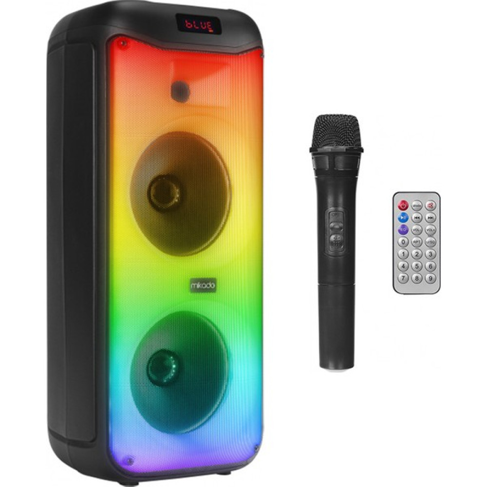 Mikado MD-40KP 40W Bluetooth Tws Fmli Rgb Işıklı Kablosuz Mikrofonlu Kule Hoparlör Stüdyo Mikrofonu Fiyatı