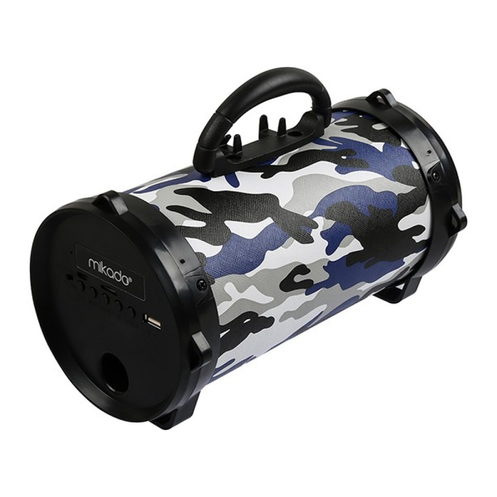 Mikado MD-BT30 Mavi Kamuflaj Desenli Bluetooth AUX+USB+SD Kartlı Speaker Bilgisayar Speaker Fiyatı