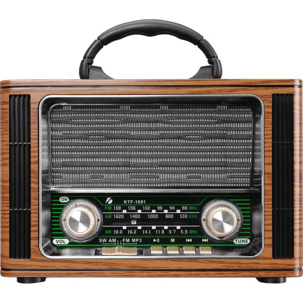 Mikado MDR-123BT Ahşap Usb- Tf Destekli Bluetooth Fm/am/sw 3 Band Klasik Radyo - Açık Kahverengi Alarmlı Saatler & Radyolar Fiyatı