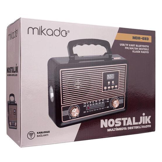 Mikado MDR-683 Siyah USB-TF Destekli Bluetooth Radyo