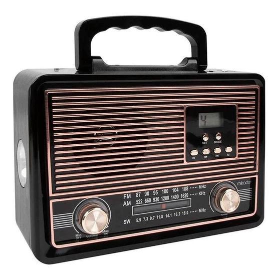 Mikado MDR-683 Siyah USB-TF Destekli Bluetooth Radyo
