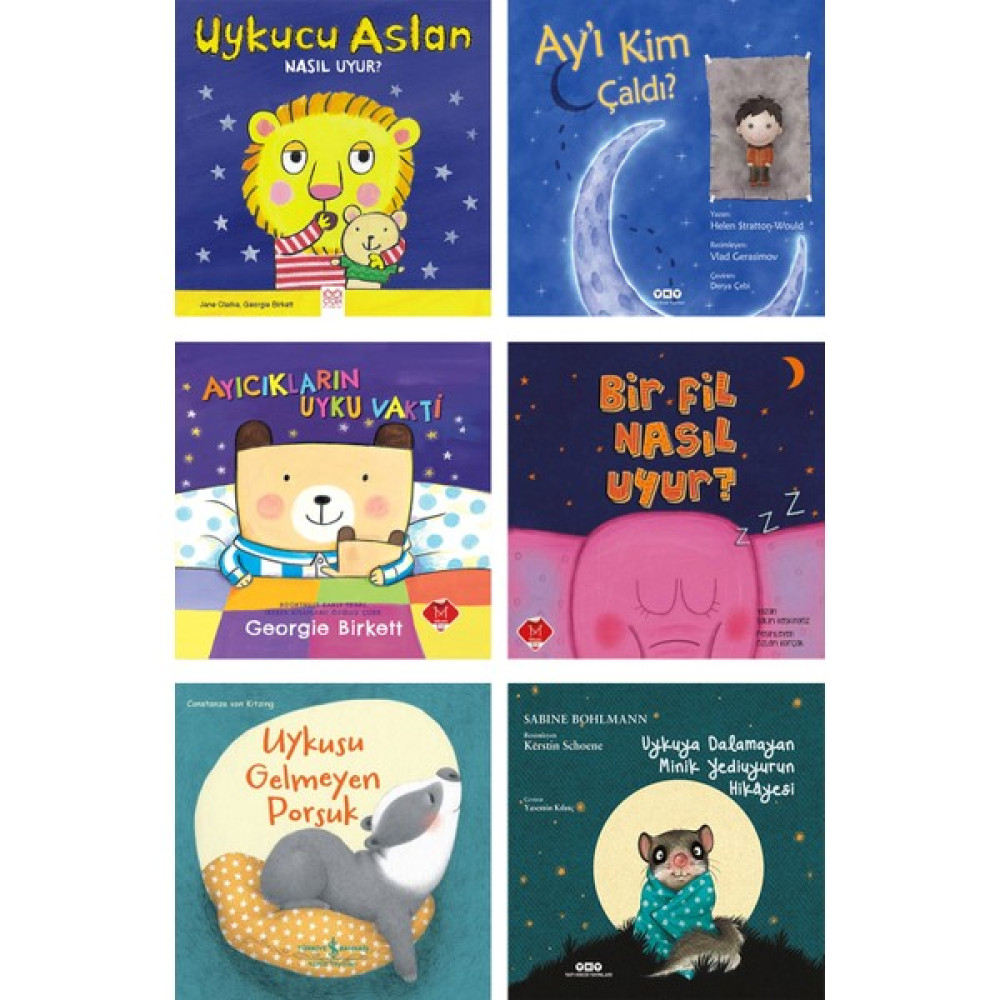 Mikado Yayınları - Uykucu Aslan Nasıl Uyur? + Ay’ı Kim Çaldı? + Ayıcıkların Uyku Vakti + Bir Fil Nasıl Uyur? + Uykusu Gelmeyen Porsuk + Uykuya Dala... Çocuk Öykü Fiyatı