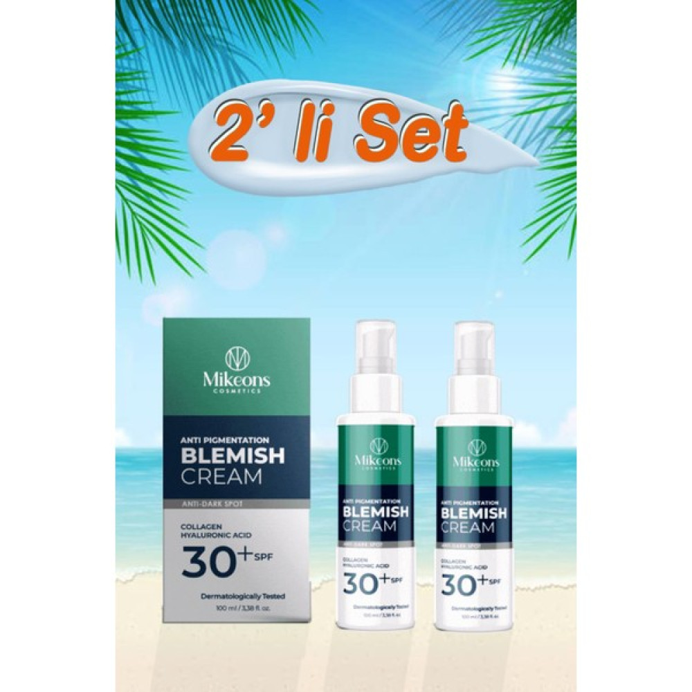 Mikeons 2 Adet Cilt Beyazlatıcı Leke Kremi 100 ml 30 Spf - Beyazlatıcı Krem Seti Leke Kremi Fiyatı