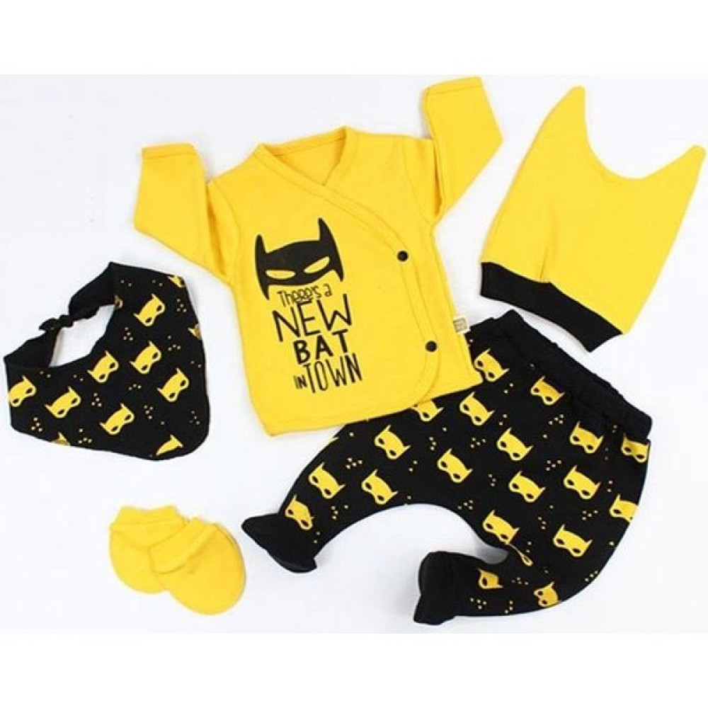 Mi̇ki̇ Baby Yeni Doğan Bebek Hastane Çıkışı 5 Li Zıbın Seti Mini Zeyn Batman Bebek Hastane Çıkışı Fiyatı