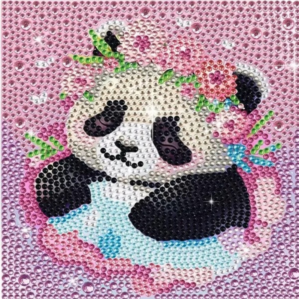 Miki & Miki Elmas Boyama Sanat Kiti Dıy Karikatür Hayvan Taşlı Sanat Mozaik Seti - PANDA Sanatsal Malzemeler Fiyatı