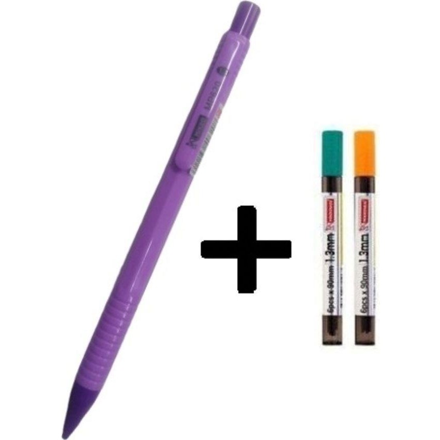 Mikro 1.3 mm Kalem Ucu 2'li + Mikro MP-620 Versatil Kalem Seti Mor Mekanik Kurşun (Versatil) Kalem Fiyatı