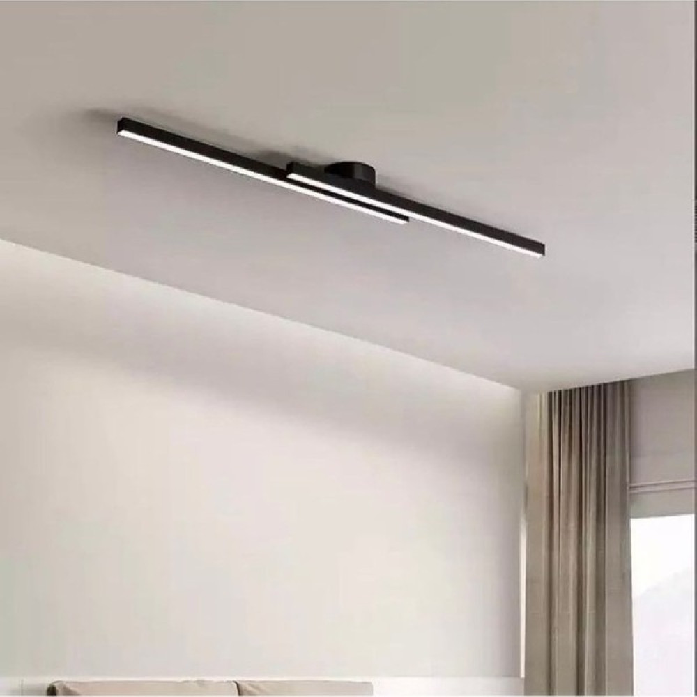 Mikro Aydınlatma Modern Tavan Koridor Aydınlatması Çubuk LED Siyah Günışığı Lineer Avize Armatür Ikili - 2X30Cm 10W Avize Fiyatı