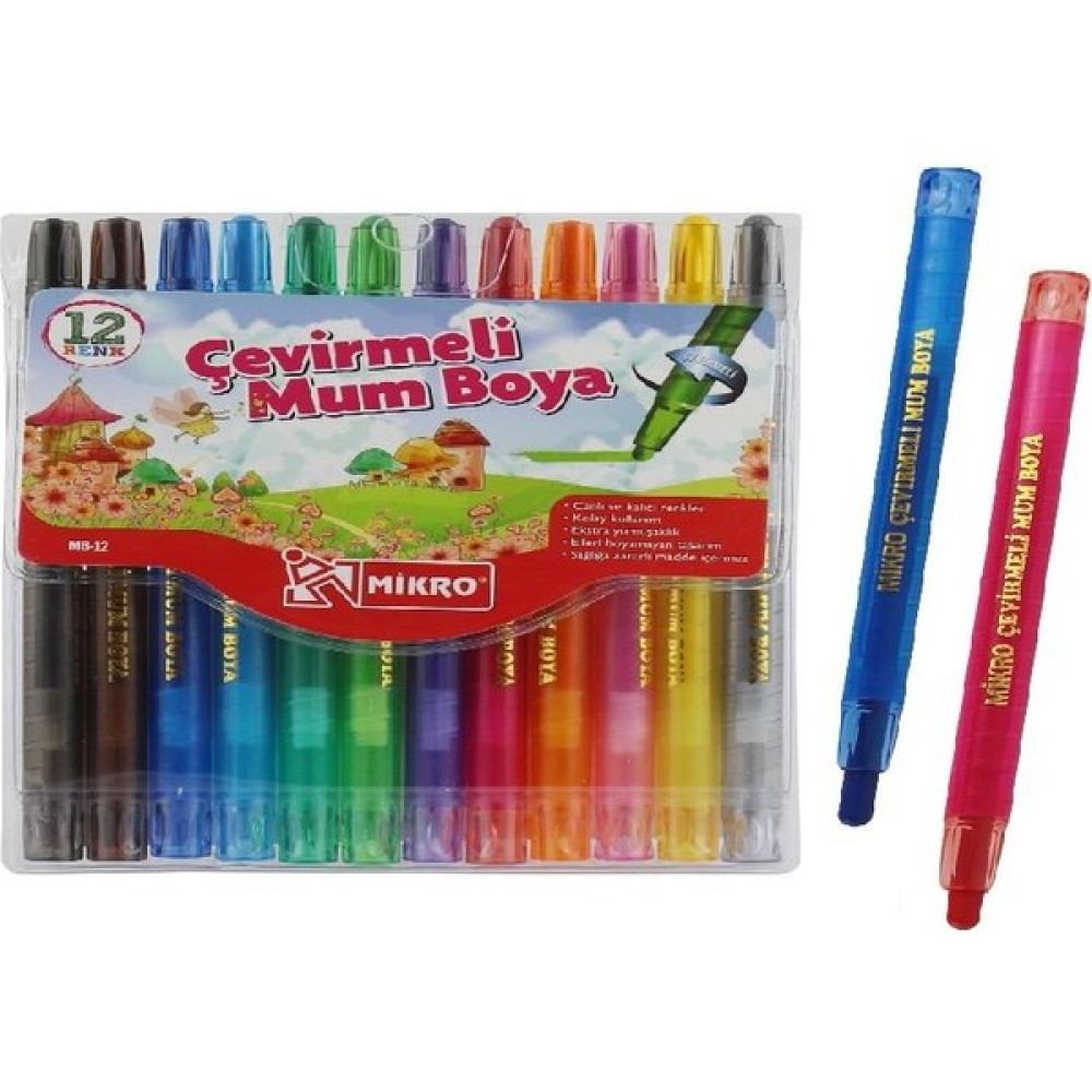 Mikro Cevirmeli Mum Boya 12'Li Mum Boya Fiyatı