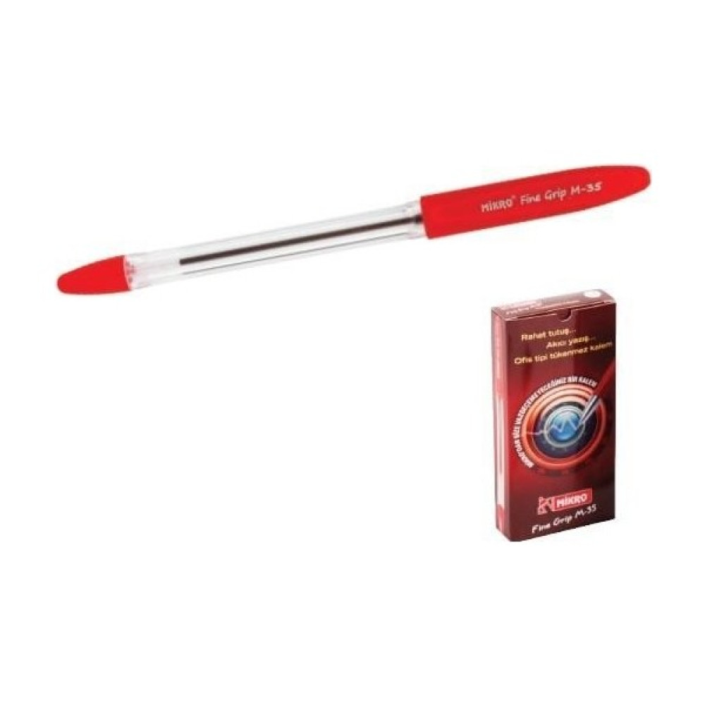 Mikro Fine Grip Tükenmez Kalem M 35 Kırmızı Tükenmez Kalem Fiyatı
